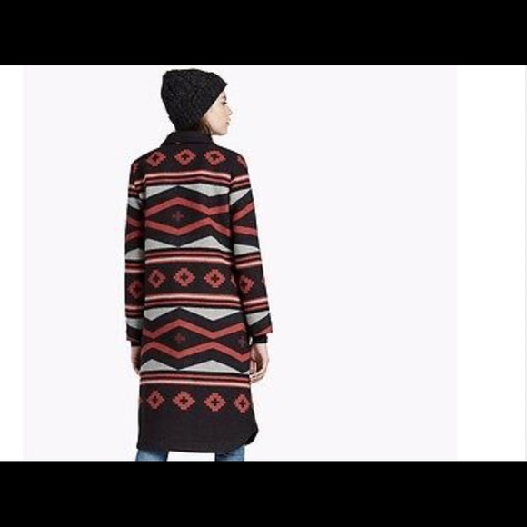 Pendleton Saddle Mountain Wool Blanket Long Coat. - Picture 2 of 4
